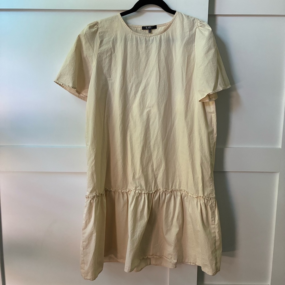 LAP Cream Puff Sleeve Midi Sundress, size F( like a Large)
